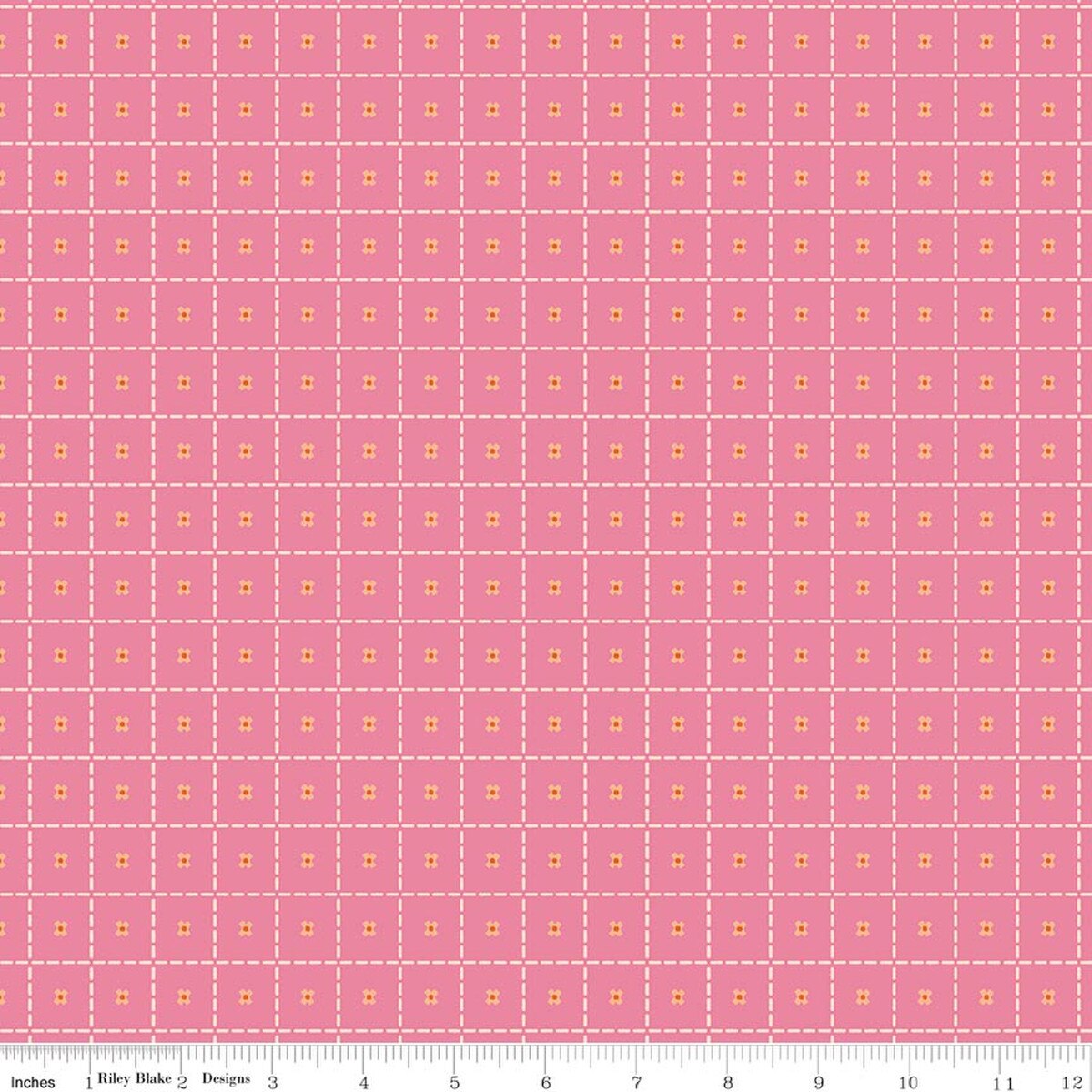 Riley Blake Designs-Stitches Pink-fabric-gather here online
