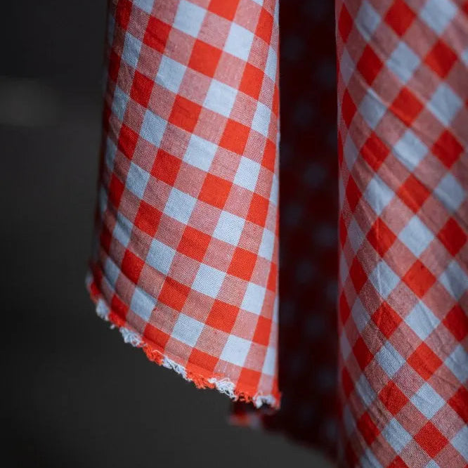 Merchant & Mills-Hot Candy Gingham Cotton/Linen-fabric-gather here online