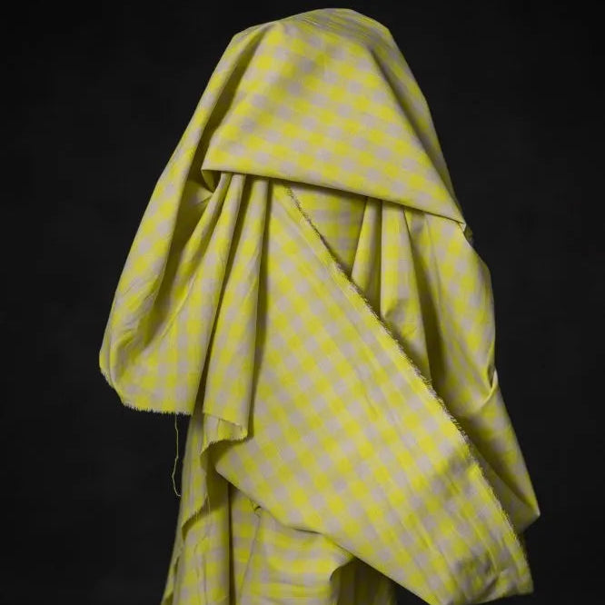 Merchant & Mills-Neon Fizz Gingham Cotton/Linen-fabric-gather here online