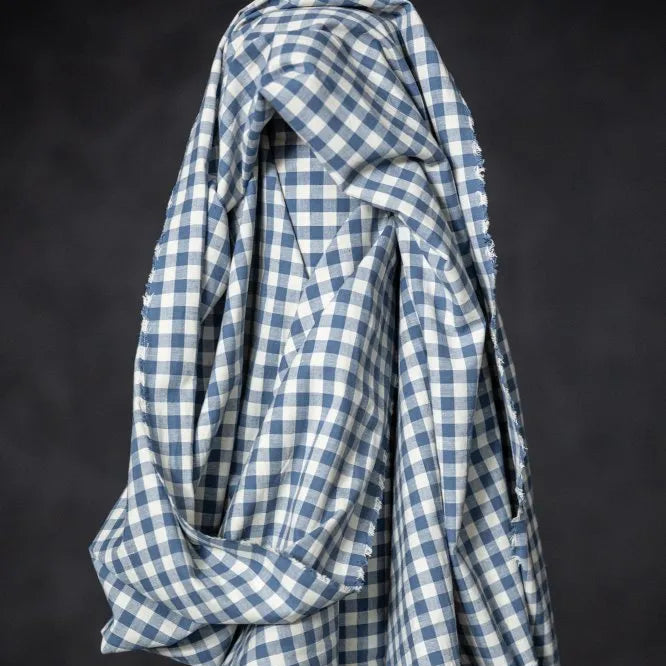 Merchant & Mills-Prairie Gingham Cotton/Linen-fabric-gather here online