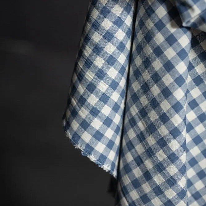 Merchant & Mills-Prairie Gingham Cotton/Linen-fabric-gather here online