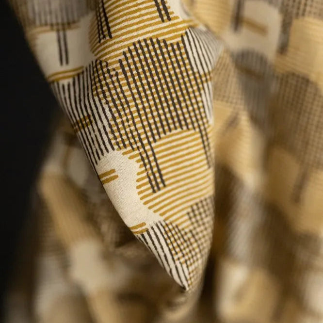 Merchant & Mills-Honey Truffle Block Print Indian Cotton-fabric-gather here online