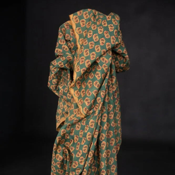 Merchant & Mills-Jardine Azure Block Print Indian Cotton-fabric-gather here online
