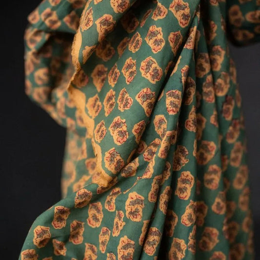 Merchant & Mills-Jardine Azure Block Print Indian Cotton-fabric-gather here online