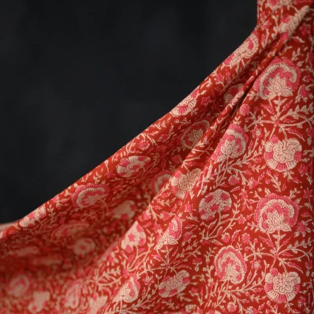 Merchant & Mills-Petals Block Print Indian Cotton-fabric-gather here online