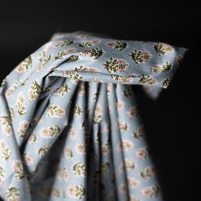 Merchant & Mills-Phoebe Blues Indian Cotton-fabric-gather here online