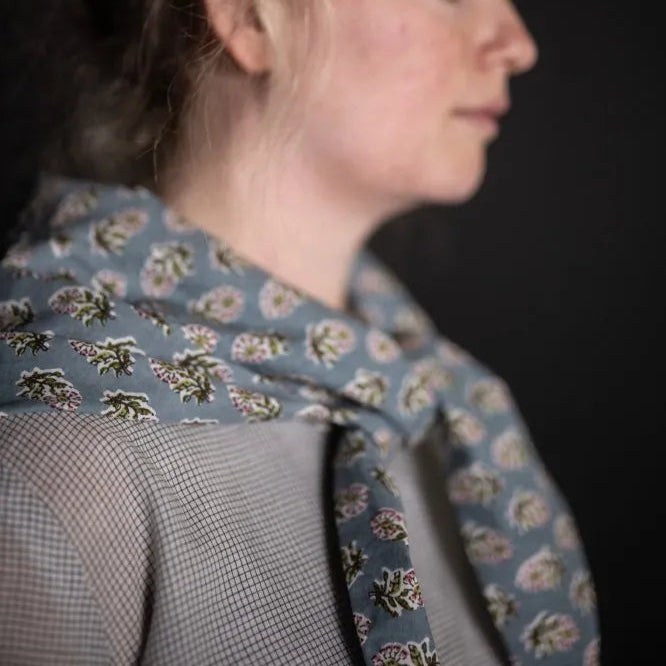 Merchant & Mills-Phoebe Blues Indian Cotton-fabric-gather here online