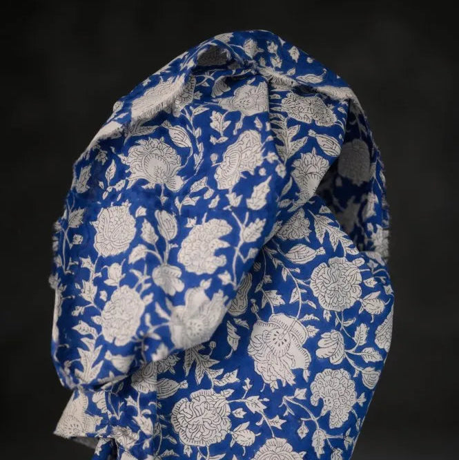Merchant & Mills-Posy Flower Block Print Indian Cotton-fabric-gather here online