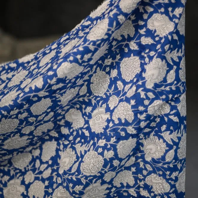 Merchant & Mills-Posy Flower Block Print Indian Cotton-fabric-gather here online