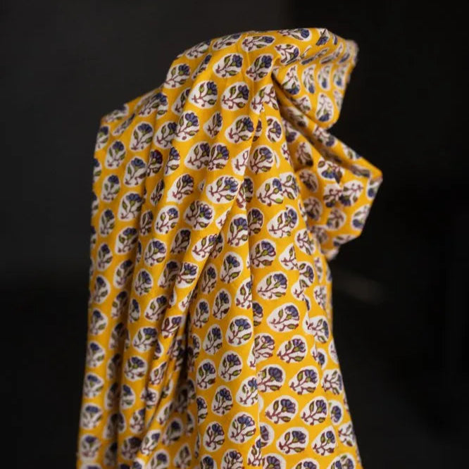 Merchant & Mills-Tansy Block Print Indian Cotton-fabric-gather here online