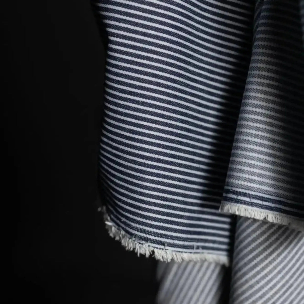 Merchant & Mills-Denim Blue Hickory Stripe Organic Denim-fabric-gather here online