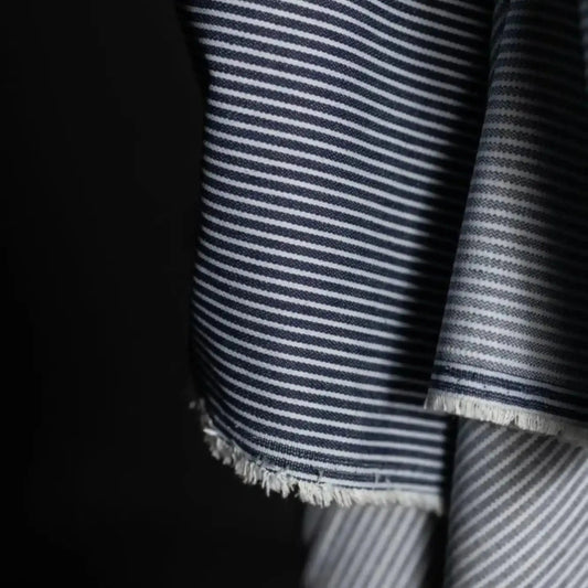 Merchant & Mills-Denim Blue Hickory Stripe Organic Denim-fabric-gather here online