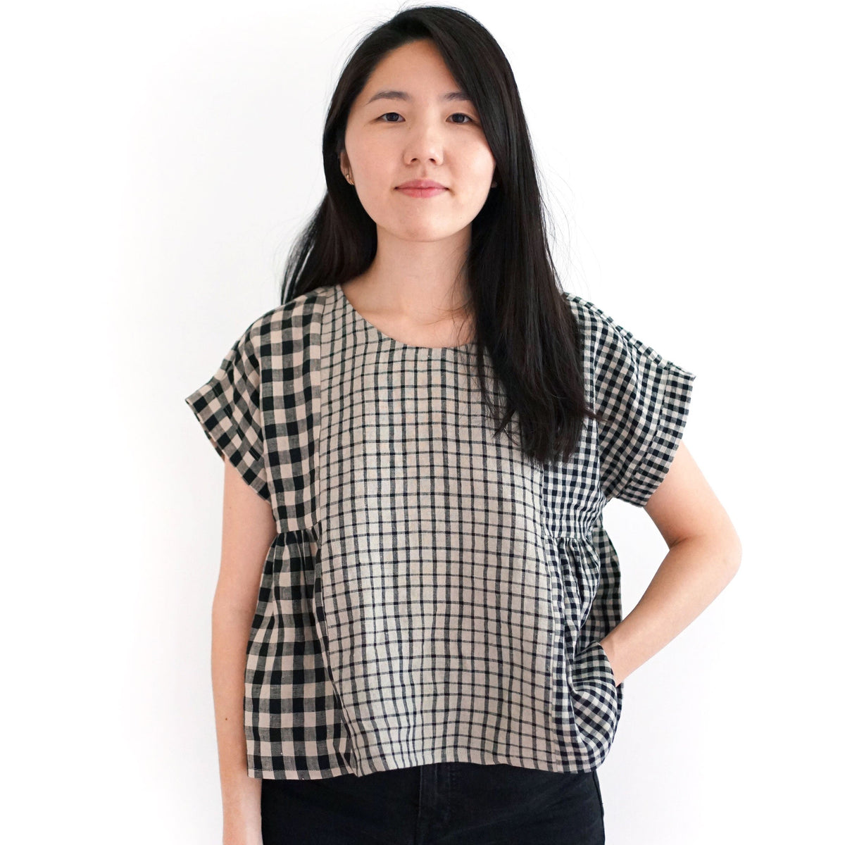 Matchy Matchy Sewing Club-Collage Gather Top Pattern - PDF DOWNLOAD-sewing pattern-gather here online