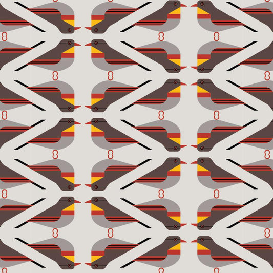 Birch Organic Fabrics-Red Billed Leothrix on Poplin-fabric-gather here online