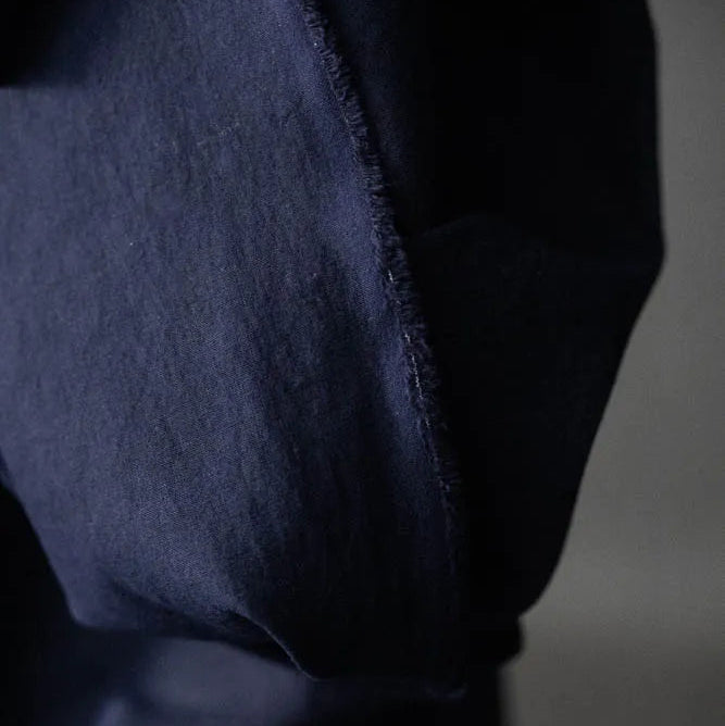 Merchant & Mills-Dark Navy Organic Cotton/Linen-fabric-gather here online
