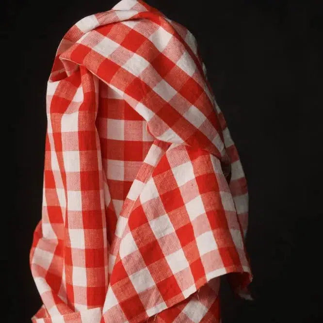 Merchant & Mills-Garden Party Check, Lollipop Linen/Cotton-fabric-gather here online