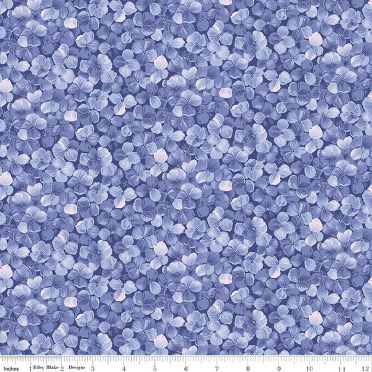 Riley Blake Designs-Allover Floral Periwinkle Pearl-fabric-gather here online