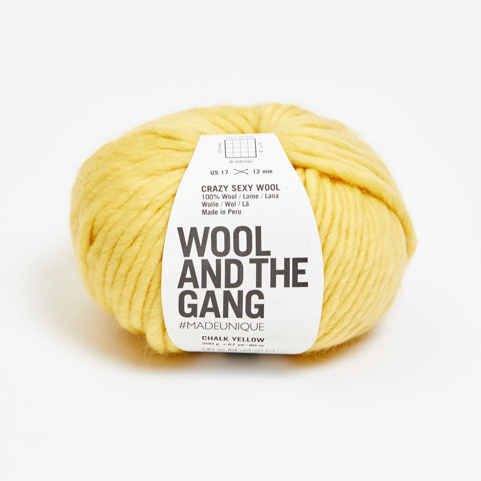 Wool and the Gang-Crazy Sexy Wool-yarn-Chalk Yellow-gather here online