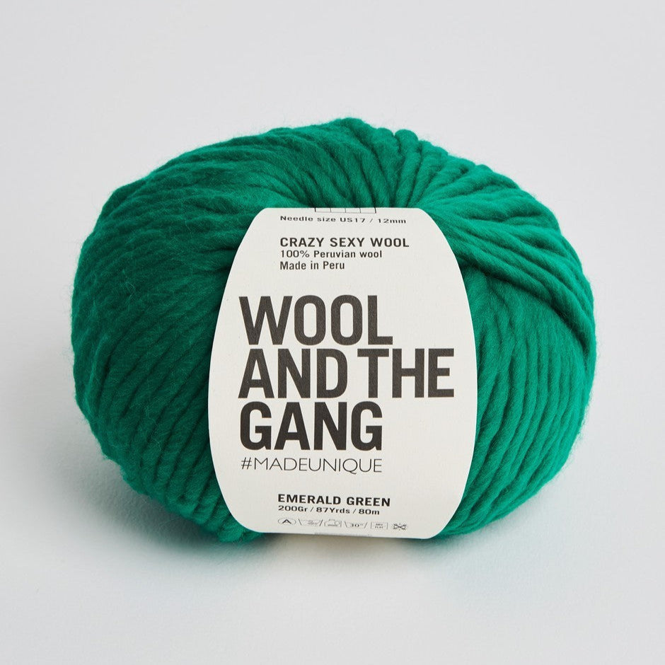 Wool and the Gang-Crazy Sexy Wool-yarn-Emerald Green-gather here online