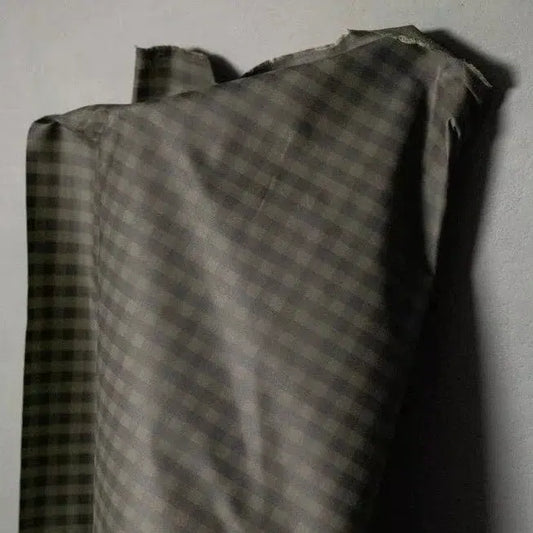Merchant & Mills-Organic Traditional Gingham Oilskin Scottish Green-fabric-gather here online