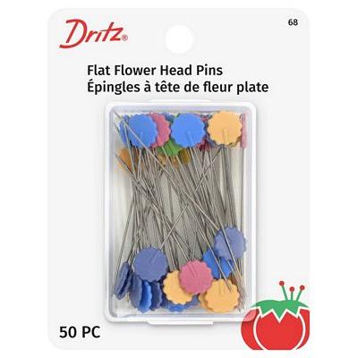 Dritz-Flat Flower Head Sewing Pins - 50ct-sewing notion-gather here online