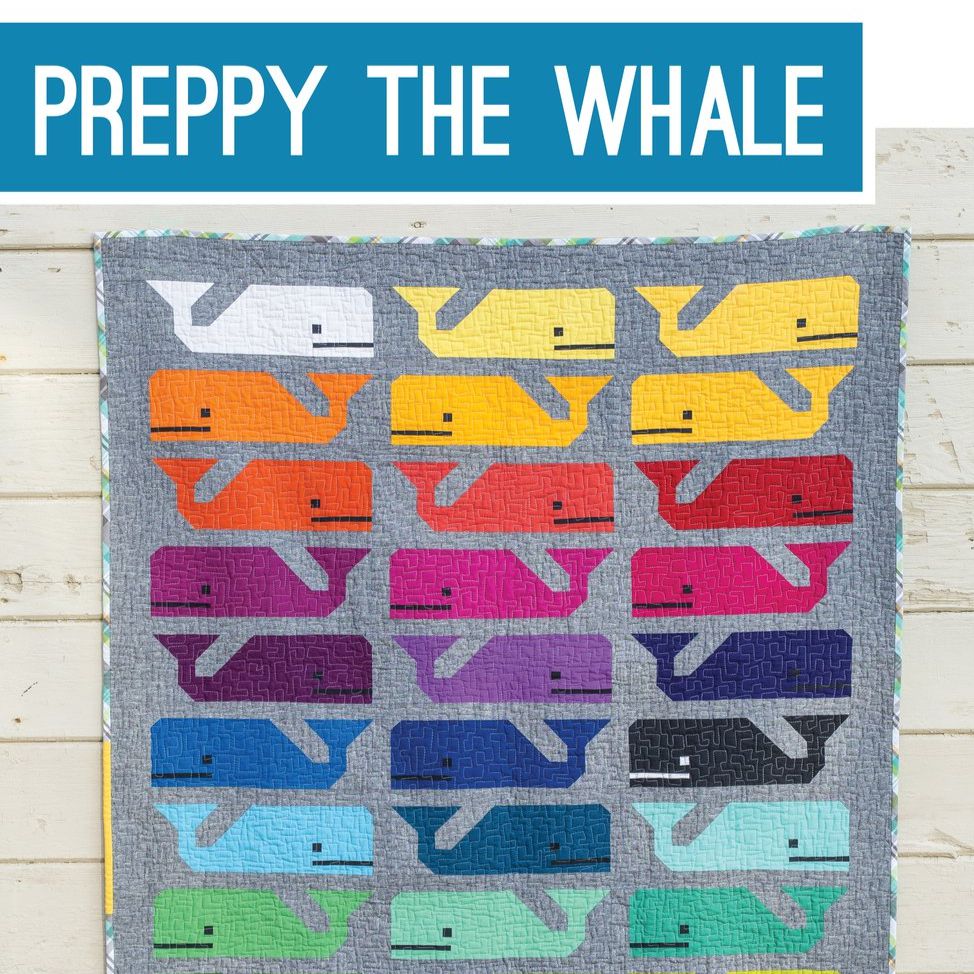 Elizabeth Hartman-Preppy the Whale Quilt Pattern-quilting pattern-gather here online