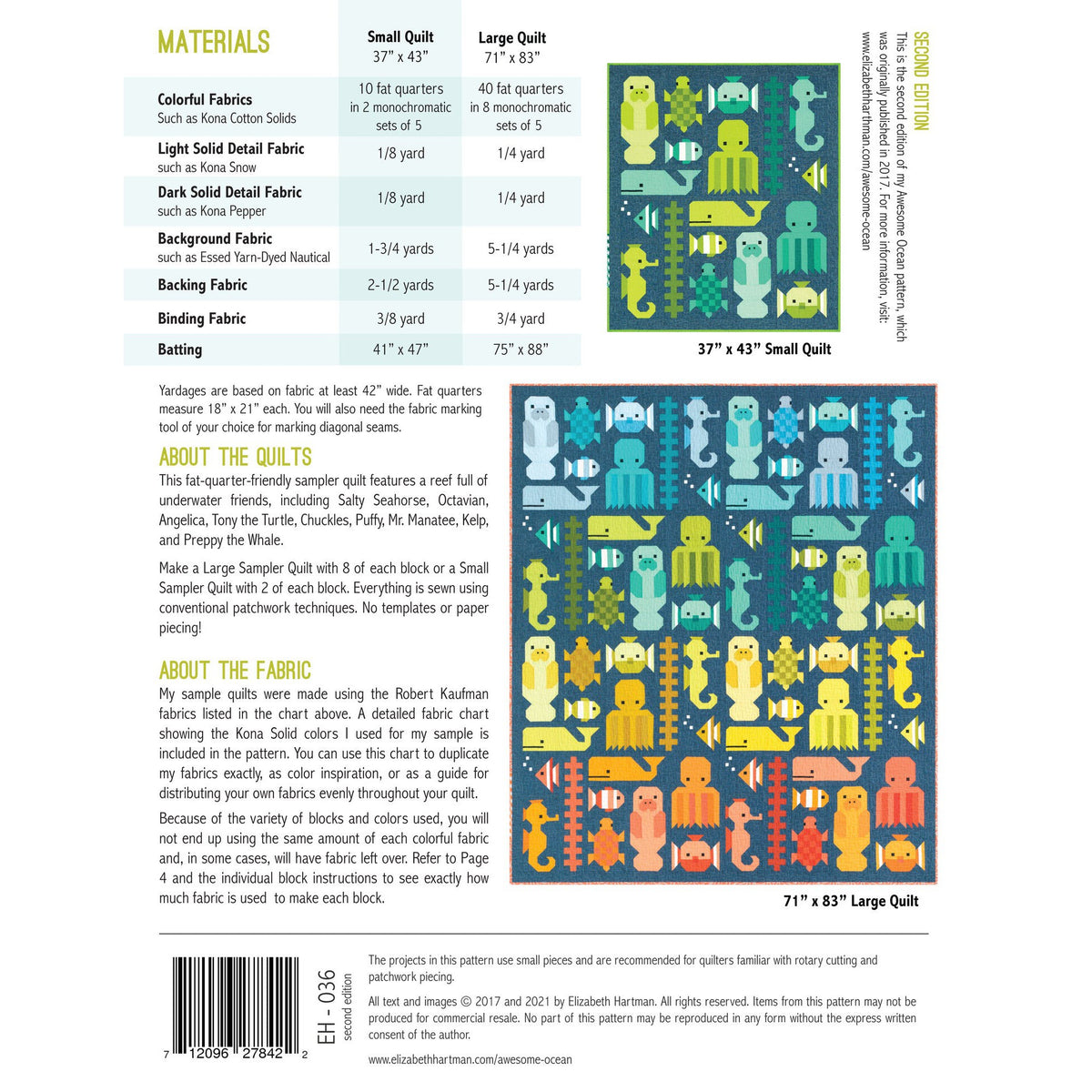 Elizabeth Hartman-Awesome Ocean Quilt Pattern-quilting pattern-Default-gather here online