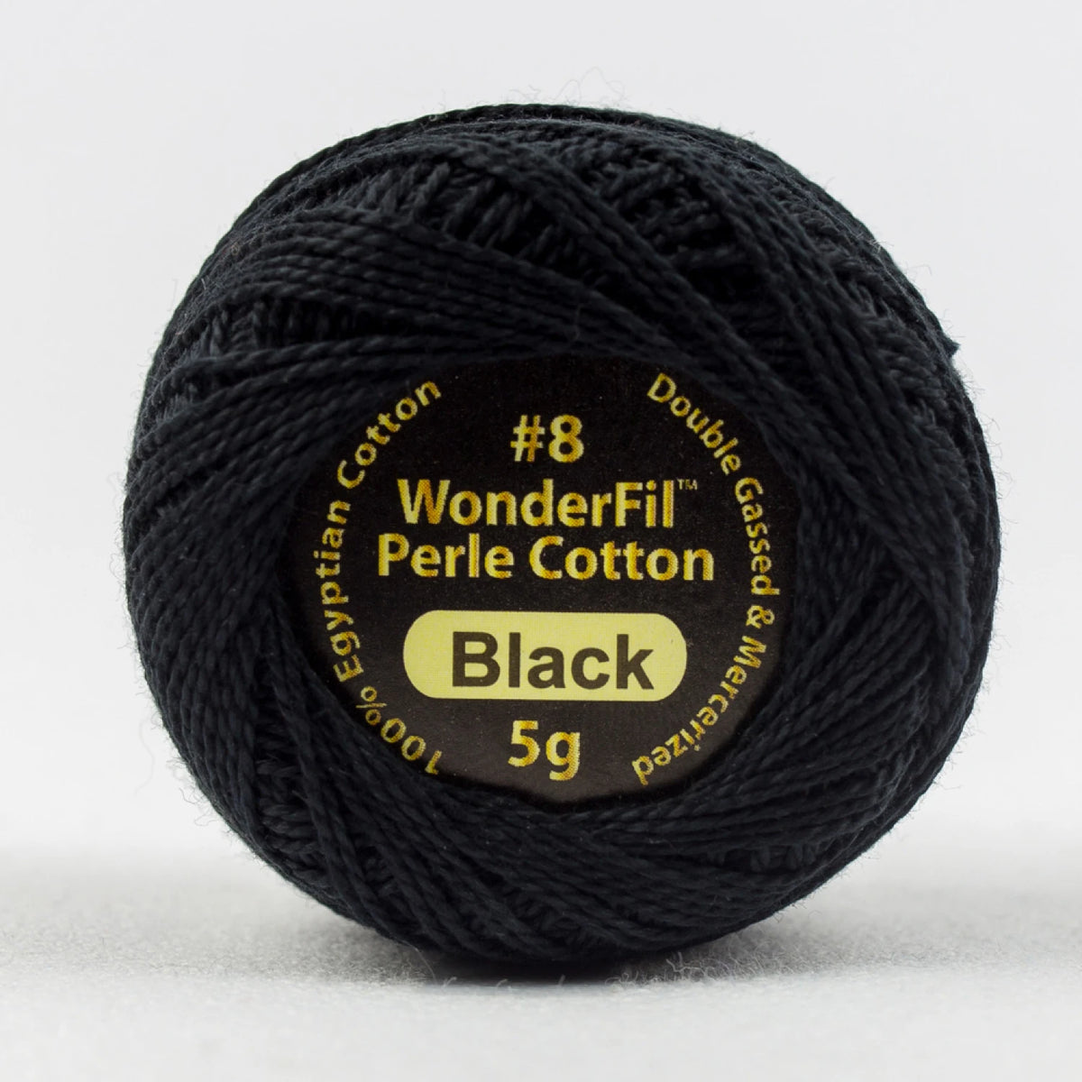 Wonderfil Threads-Eleganza 8wt Perle Cotton Solid-thread-200 Black-gather here online