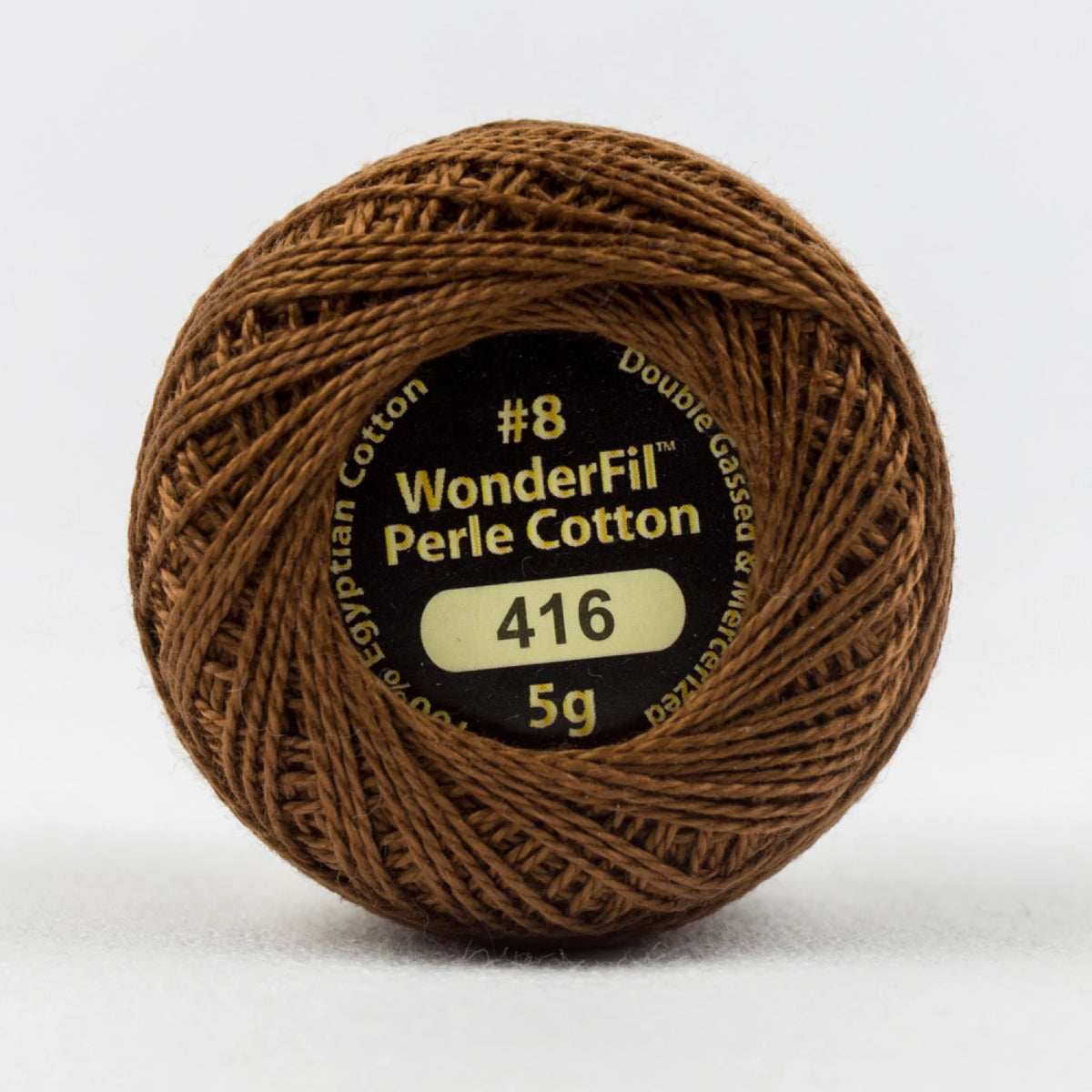 Wonderfil Threads-Eleganza 8wt Perle Cotton Solid-thread-416 Dark Chocolate-gather here online