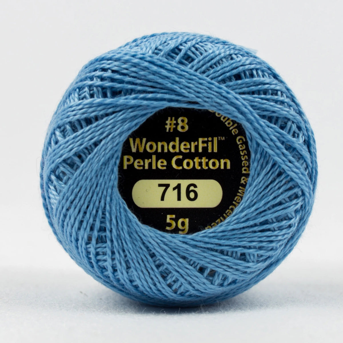 Wonderfil Threads-Eleganza 8wt Perle Cotton Solid-thread-716 Havelock Blue-gather here online