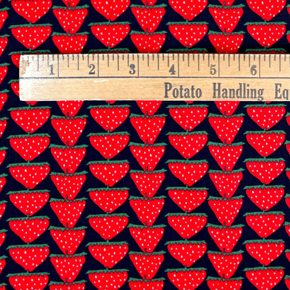 Kobayashi-Small Funky Strawberries on Cotton Broadcloth-fabric-gather here online