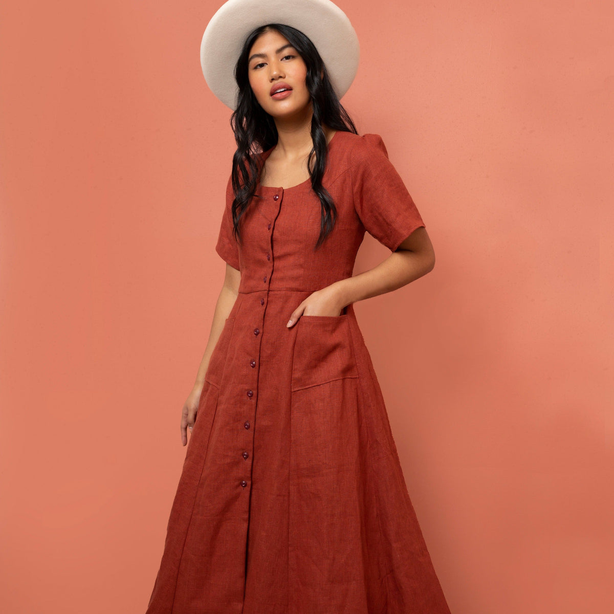 Friday Pattern Company-The Hughes Dress-sewing pattern-gather here online