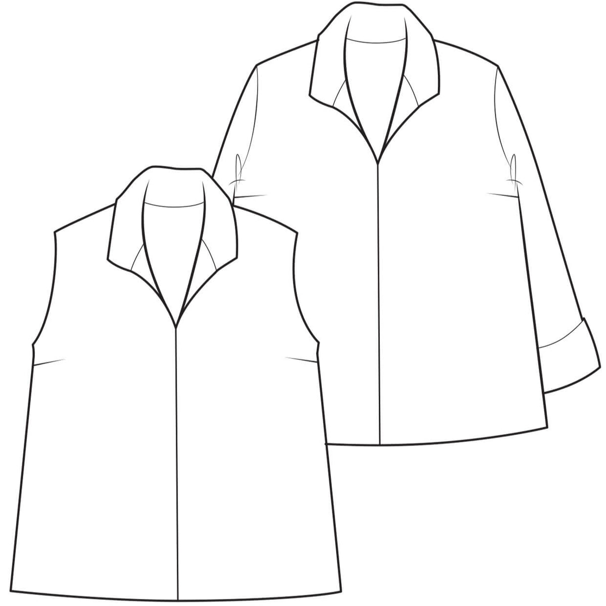 The Maker's Atelier-The Flared Shirt Pattern - PDF DOWNLOAD-sewing pattern-gather here online