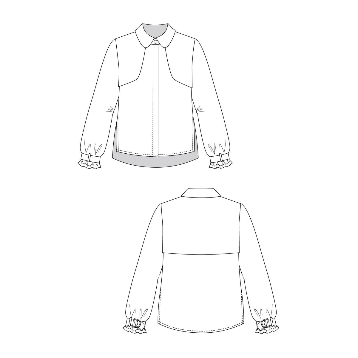 Named Clothing-Helmi Trench Blouse & Tunic Dress Pattern - PDF DOWNLOAD-sewing pattern-gather here online