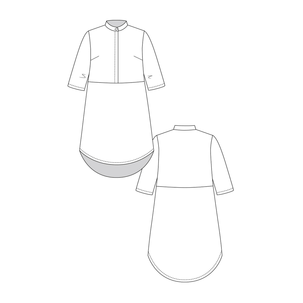 Named Clothing-Helmi Trench Blouse & Tunic Dress Pattern - PDF DOWNLOAD-sewing pattern-gather here online