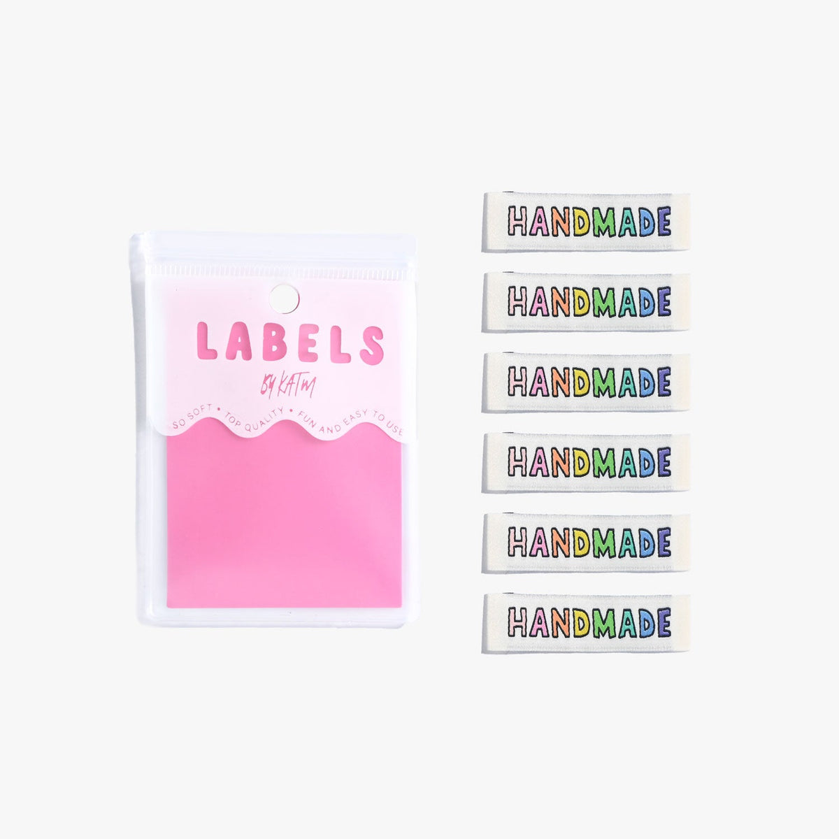 Kylie and The Machine-Handmade Rainbow Woven Labels-notion-gather here online