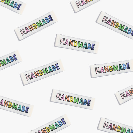 Kylie and The Machine-Handmade Rainbow Woven Labels-notion-gather here online