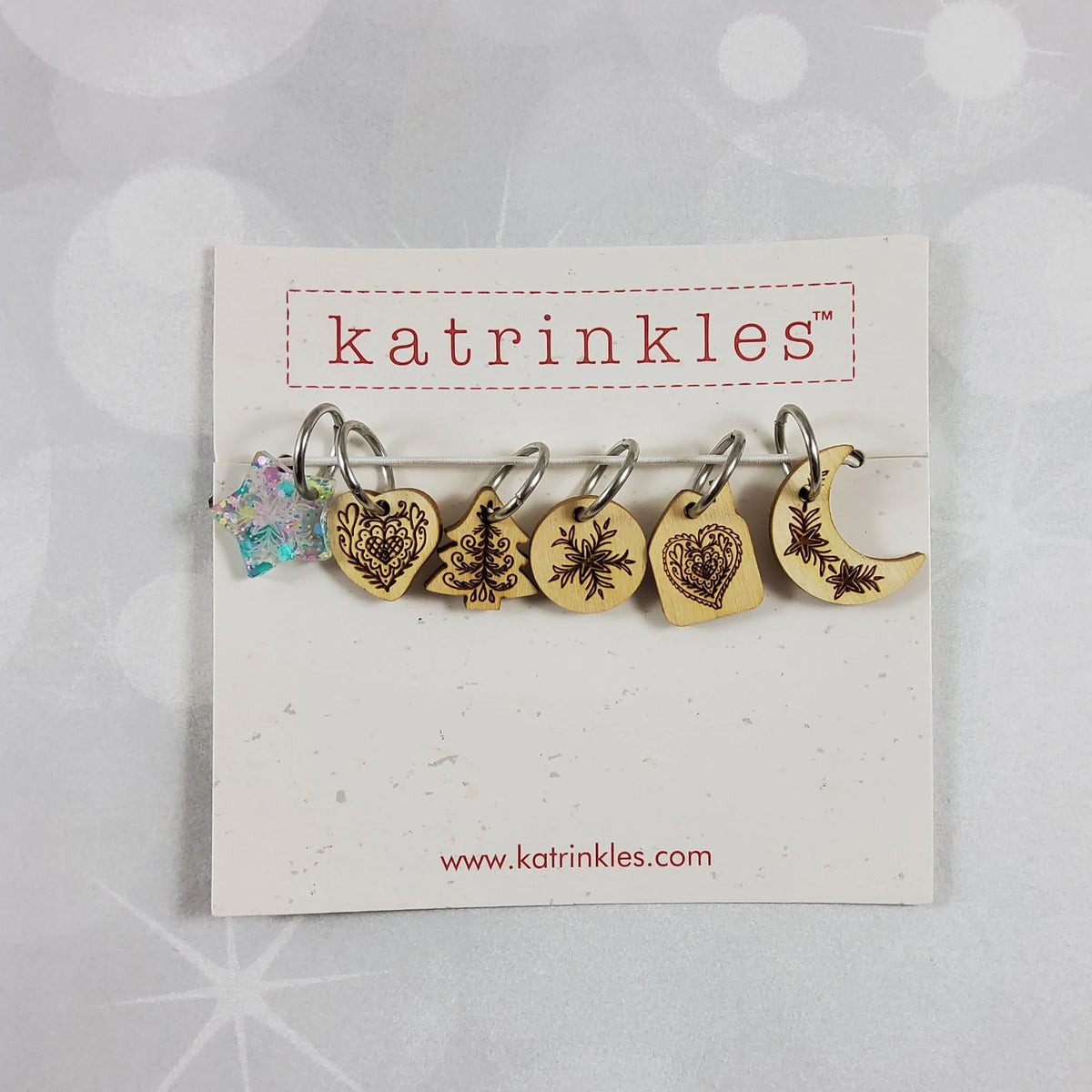 Katrinkles-2025 Holiday Stitch Markers-knitting notion-gather here online