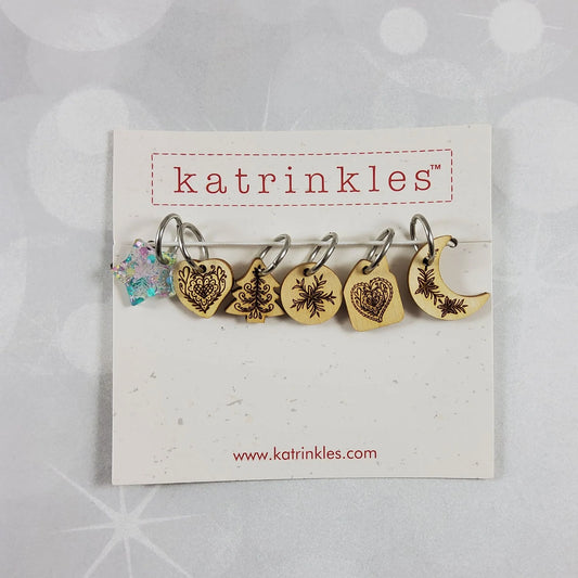 Katrinkles-2025 Holiday Stitch Markers-knitting notion-gather here online