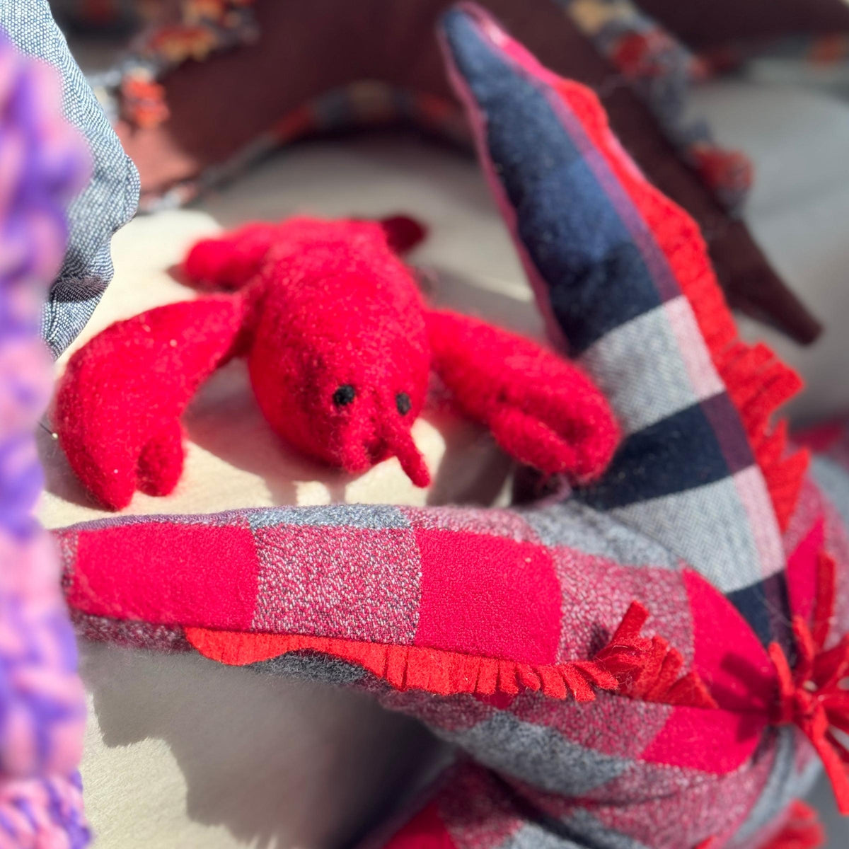 gather here classes-Needle Felt Lobster ONLINE-class-gather here online