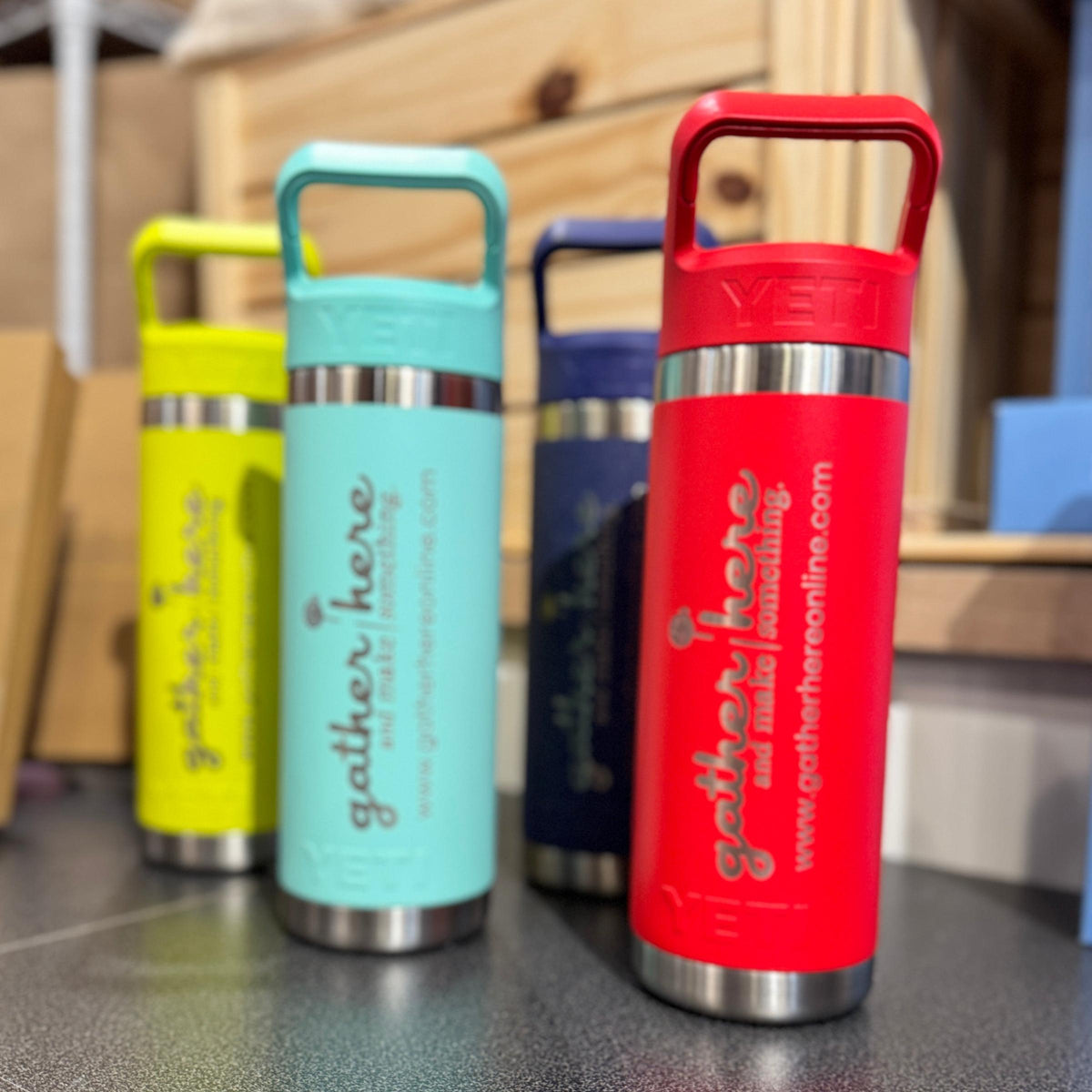 gather here-Gather Here YETI Water Bottle - Red 18oz-accessory-gather here online
