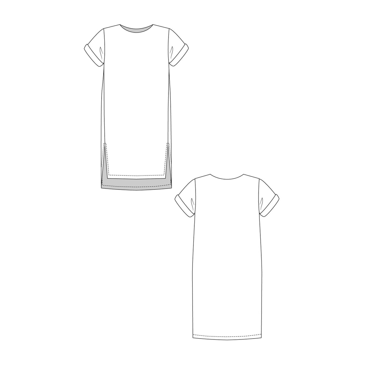 Named Clothing-Inari Dress & Crop Tee Pattern - PDF DOWNLOAD-sewing pattern-gather here online