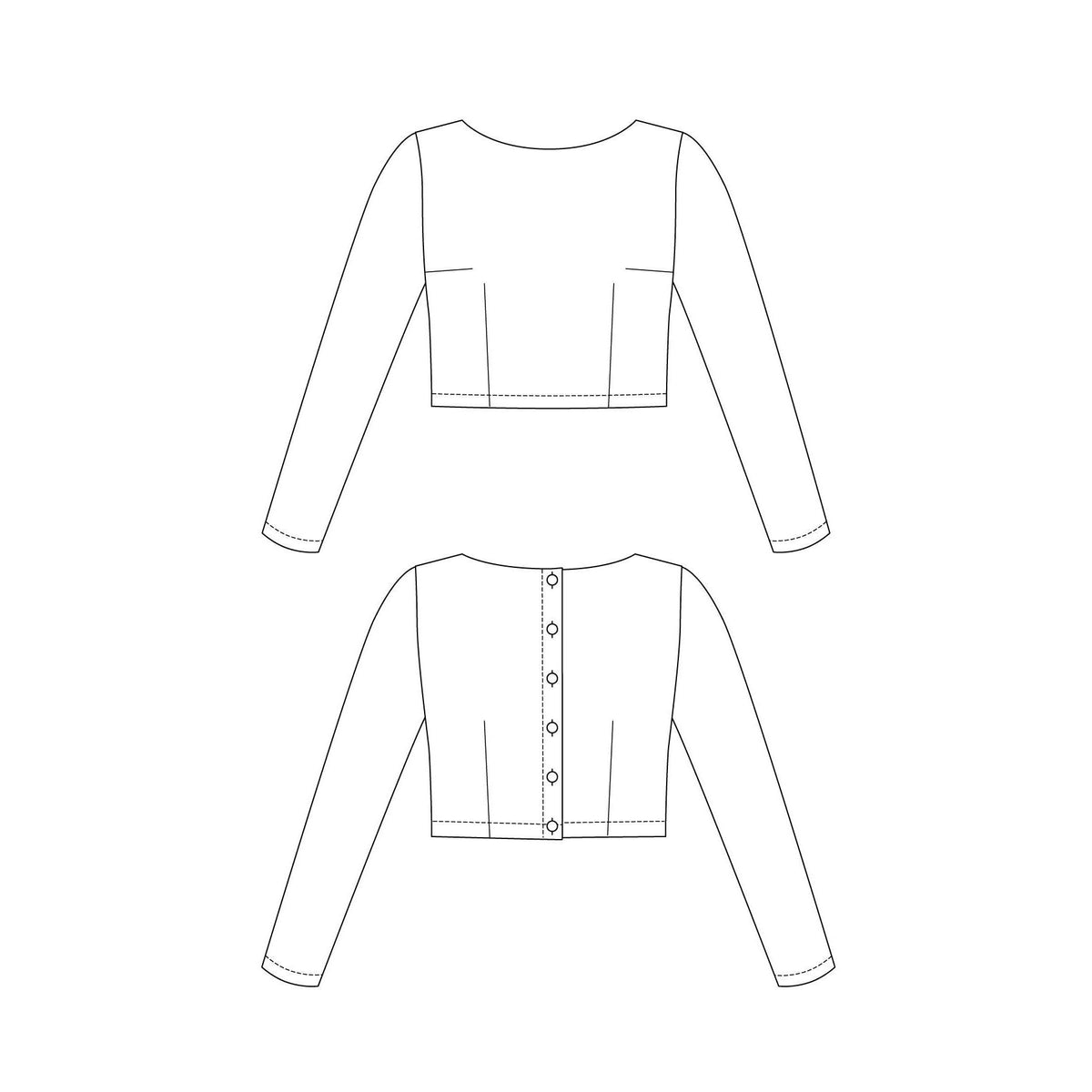 Named Clothing-Kanerva Button-Back Tee Pattern - PDF DOWNLOAD-sewing pattern-gather here online