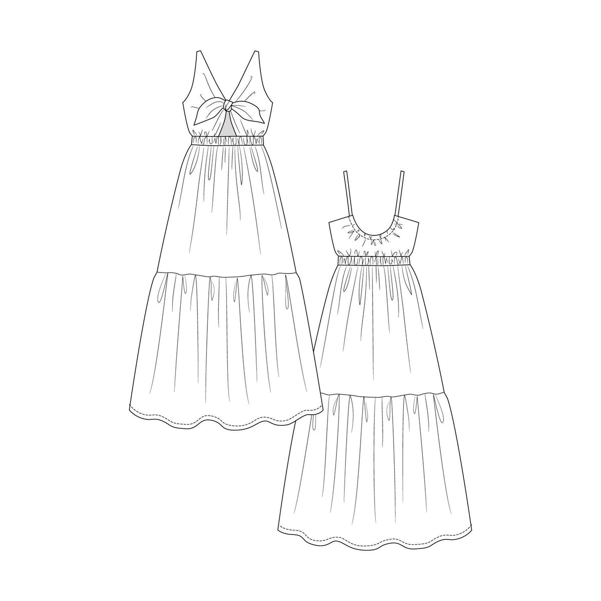 Named Clothing-Kerttu Knot Dress & Skirt Pattern - PDF DOWNLOAD-sewing pattern-gather here online