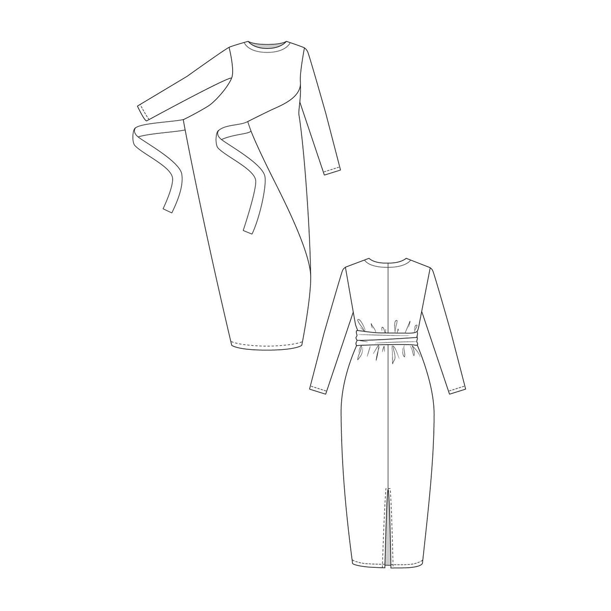 Named Clothing-Kielo Wrap Dress & Jumpsuit Pattern - PDF DOWNLOAD-sewing pattern-gather here online