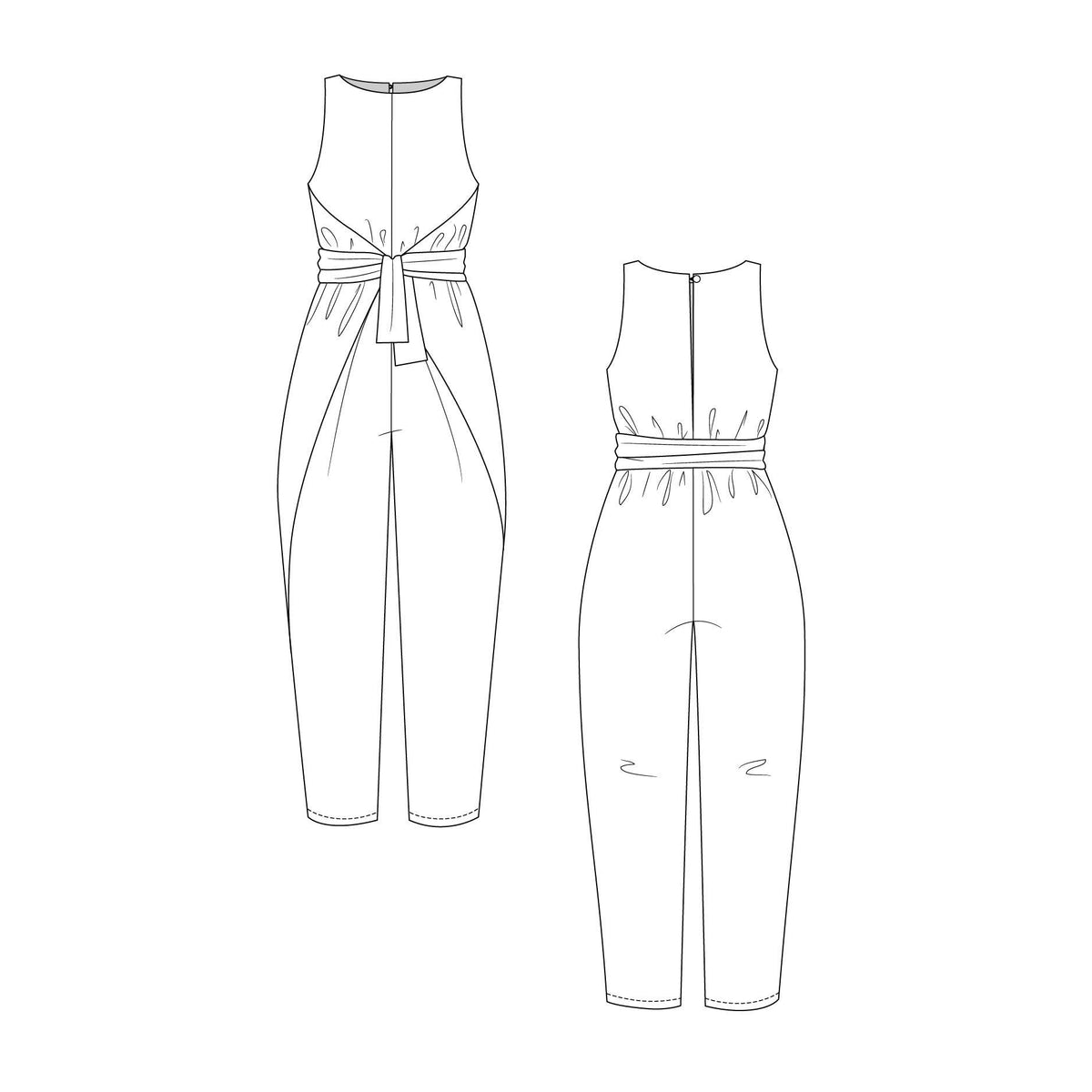 Named Clothing-Kielo Wrap Dress & Jumpsuit Pattern - PDF DOWNLOAD-sewing pattern-gather here online