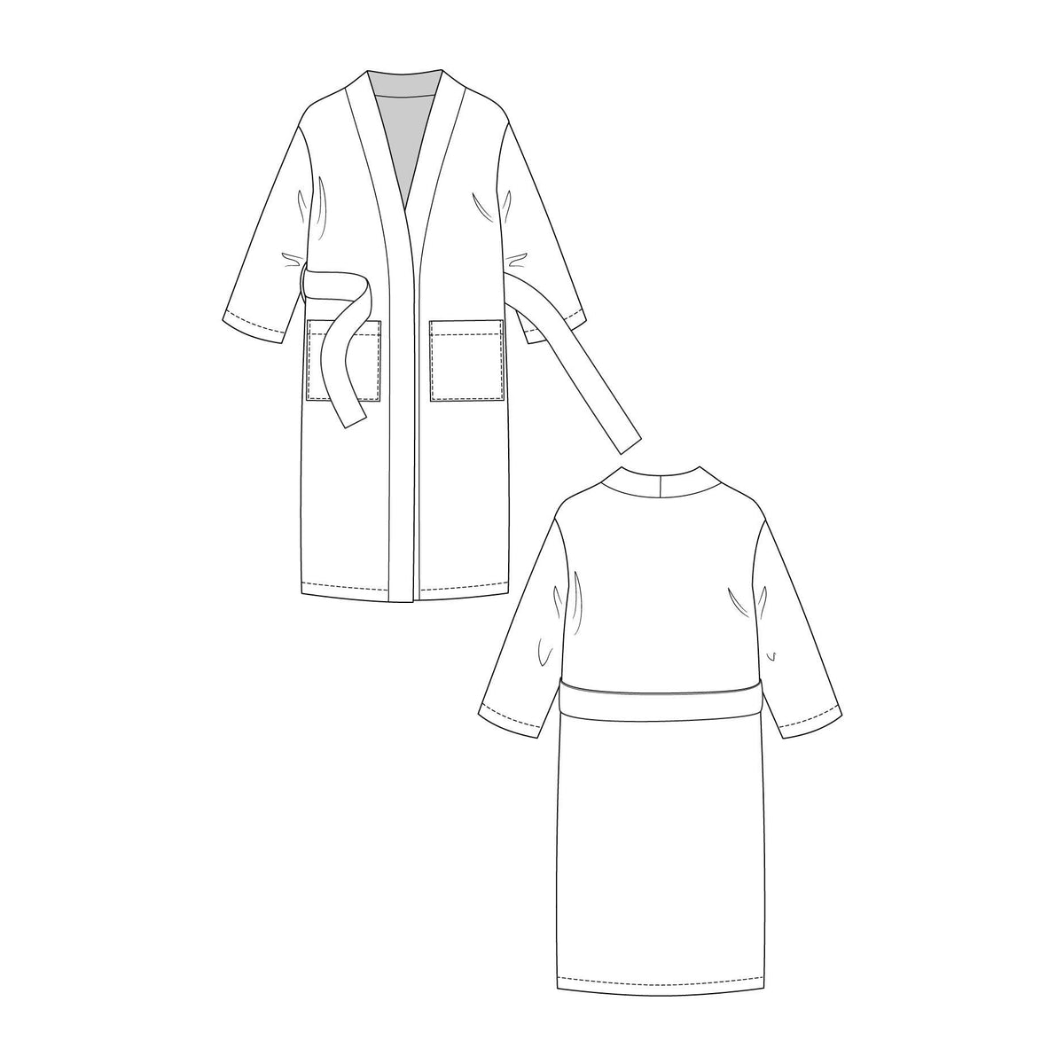 Named Clothing-Lahja Unisex Dressing Gown Pattern - PDF DOWNLOAD-sewing pattern-gather here online