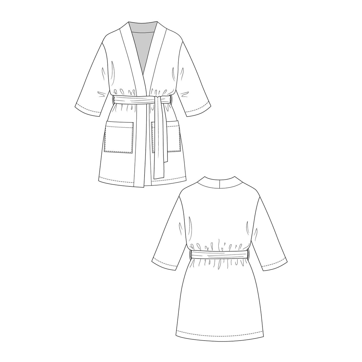 Named Clothing-Lahja Unisex Dressing Gown Pattern - PDF DOWNLOAD-sewing pattern-gather here online