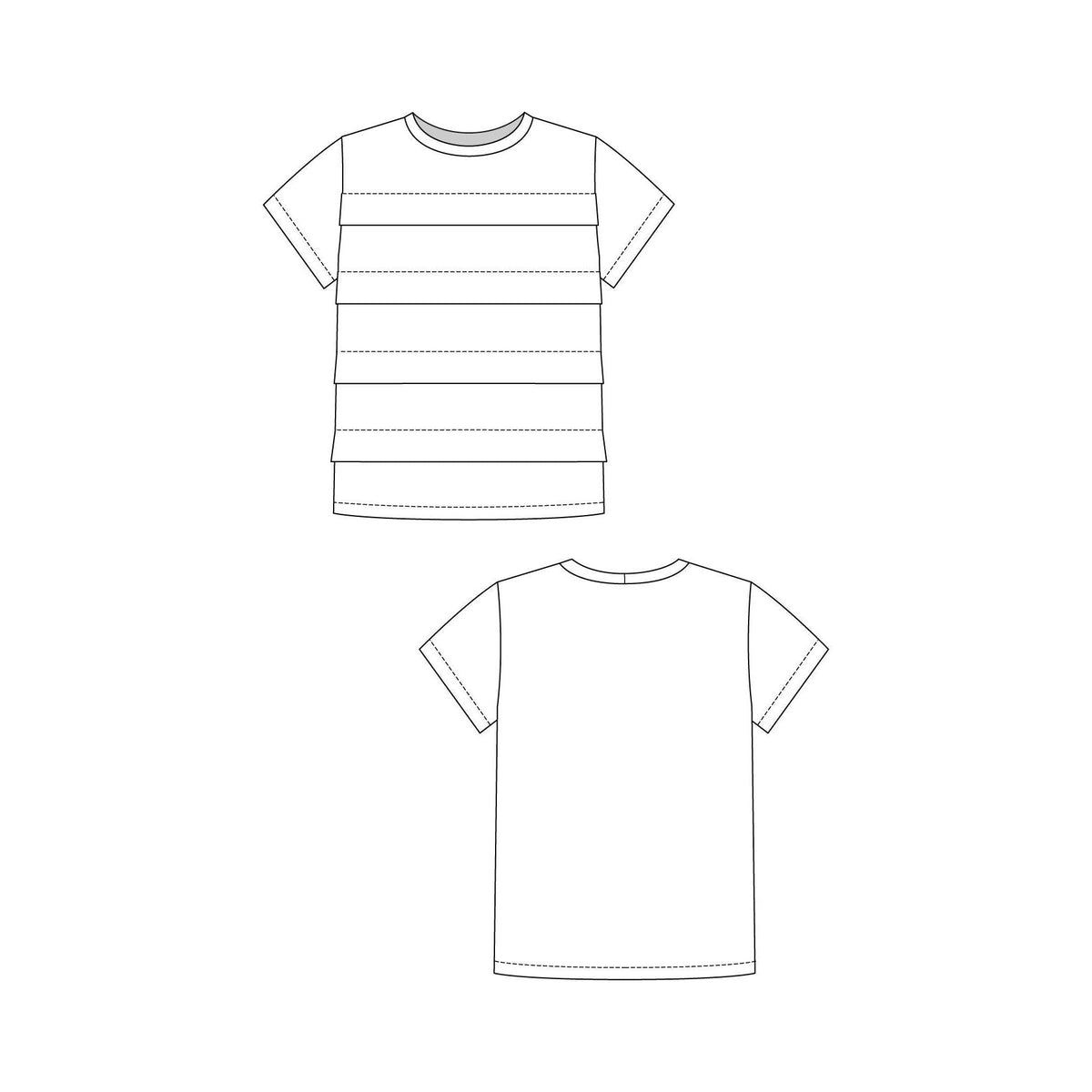 Named Clothing-Laurie Pleated Tee Pattern - PDF DOWNLOAD-sewing pattern-gather here online