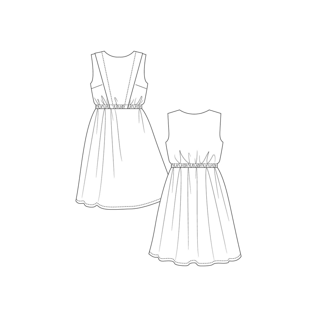 Named Clothing-Leini Dress Pattern - PDF DOWNLOAD-sewing pattern-gather here online